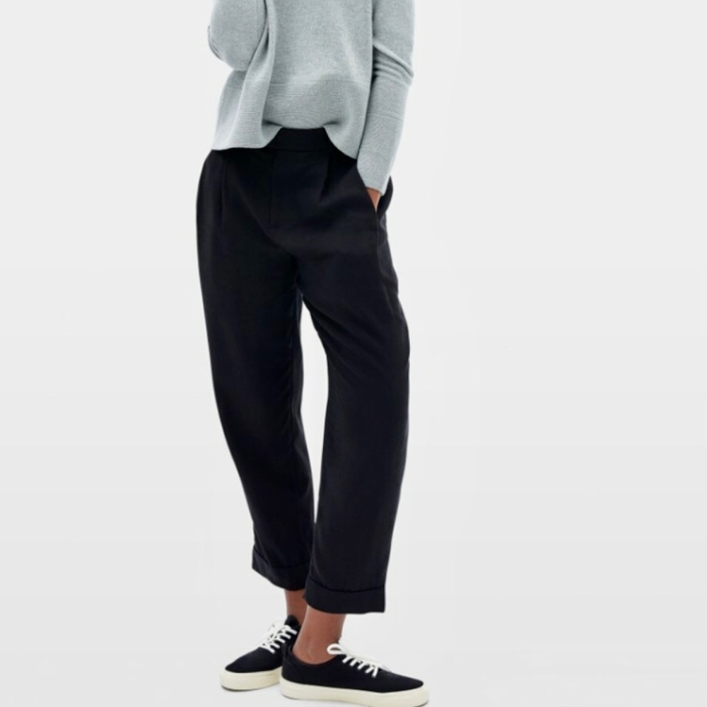 Worn Once Black Put-Together Pleat Pant 00 Everlane